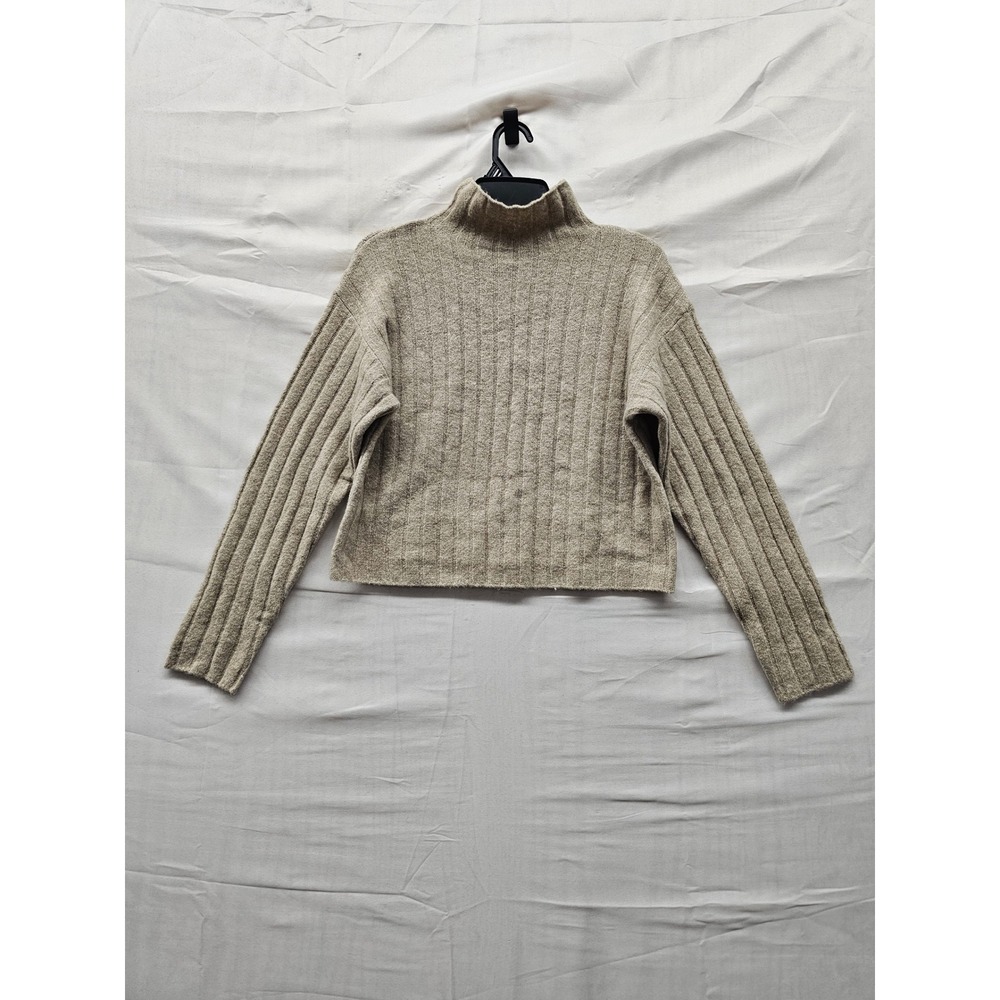 Universal Thread Womens Mock Neck Pullover Sweater Tan Viscose Blend Size Small